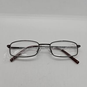 NEW Italy Design rectangular copper and brown readers +2.50